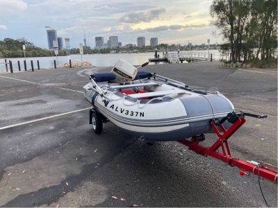 Bris Inflatable Boat - 3 Metre - Plus 8HP Motor & Trailer
