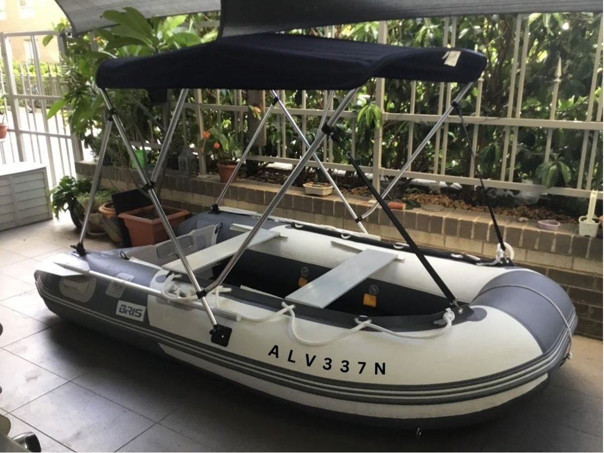 Bris Inflatable Boat 3 Metre Plus 8hp Motor & Trailer Dinghies