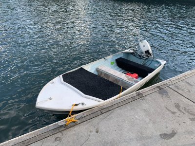 3.6m Tinnie with 2004 15hp Johnson outboard