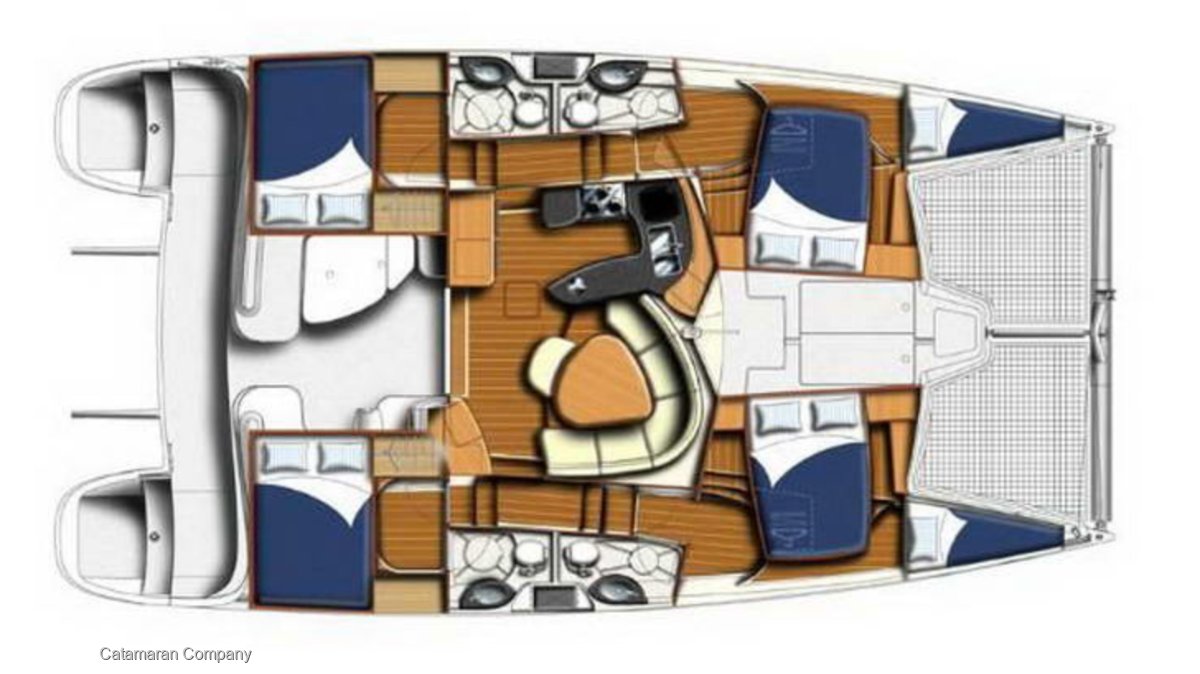 Leopard Catamarans 43 Four Cabin