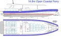 14.8m Open Coastal Ferry - Kitset