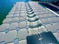 4m float bricks dock w/electric winch