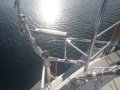 Najad Aphrodite 42 Sloop with Trade Wind Rig:The Windpilot with tiller autopilot