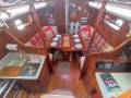 Najad Aphrodite 42 Sloop with Trade Wind Rig:The spacious saloon area with 2m height
