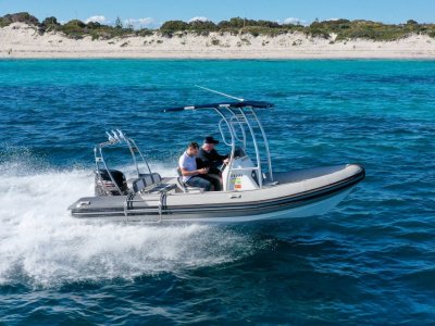Falcon Inflatables 575 RIB with road trailer