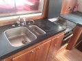 Catana 471 Owner's Version:Linear Galley with Dual Stainless Sinks and Force 10 3 burner stove