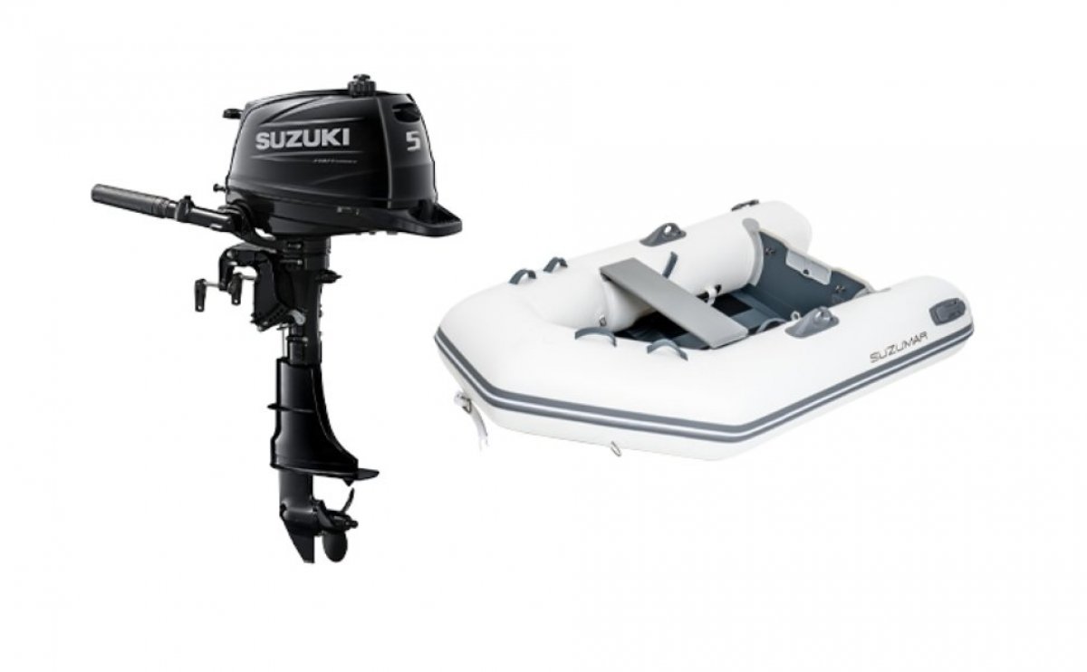 Suzumar 240 Slatdeck Includes a Suzuki 5HP outboard motor