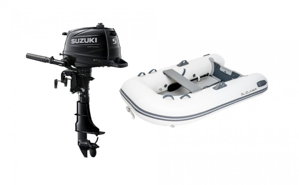 Suzumar 250 AirDeck Includes a Suzuki 5HP outboard motor