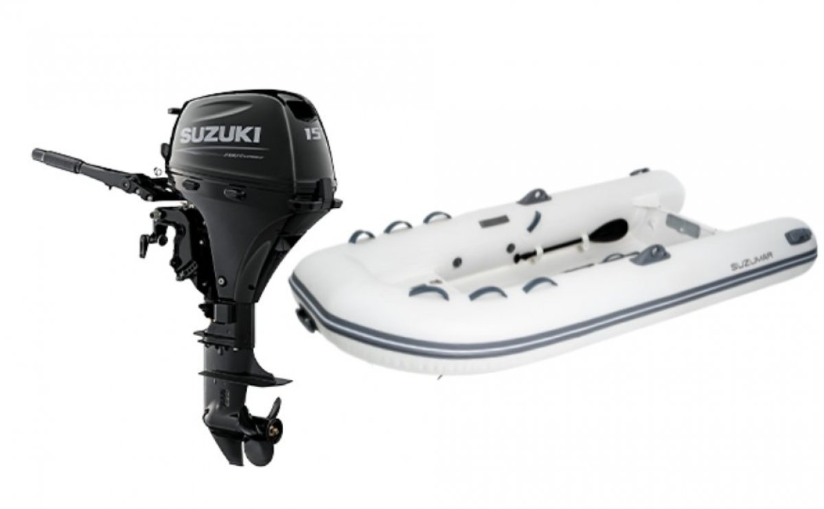 Suzumar 320 Rib Includes a Suzuki 15HP outboard motor