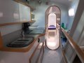 Crowther Shockwave 43:Galley and V berth STB hull