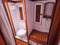 Little Harbor 50 -Elegance & Performance in a World Cruising Yacht:Master cabin head (new) with separate shower and porcelain vanity