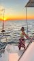 Perry 43 Sailing Catamaran 4 cabin 3 bathroom version:Wian catching sunset