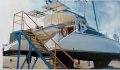 Perry 43 Sailing Catamaran 4 cabin 3 bathroom version:On Hard 2022 Side view