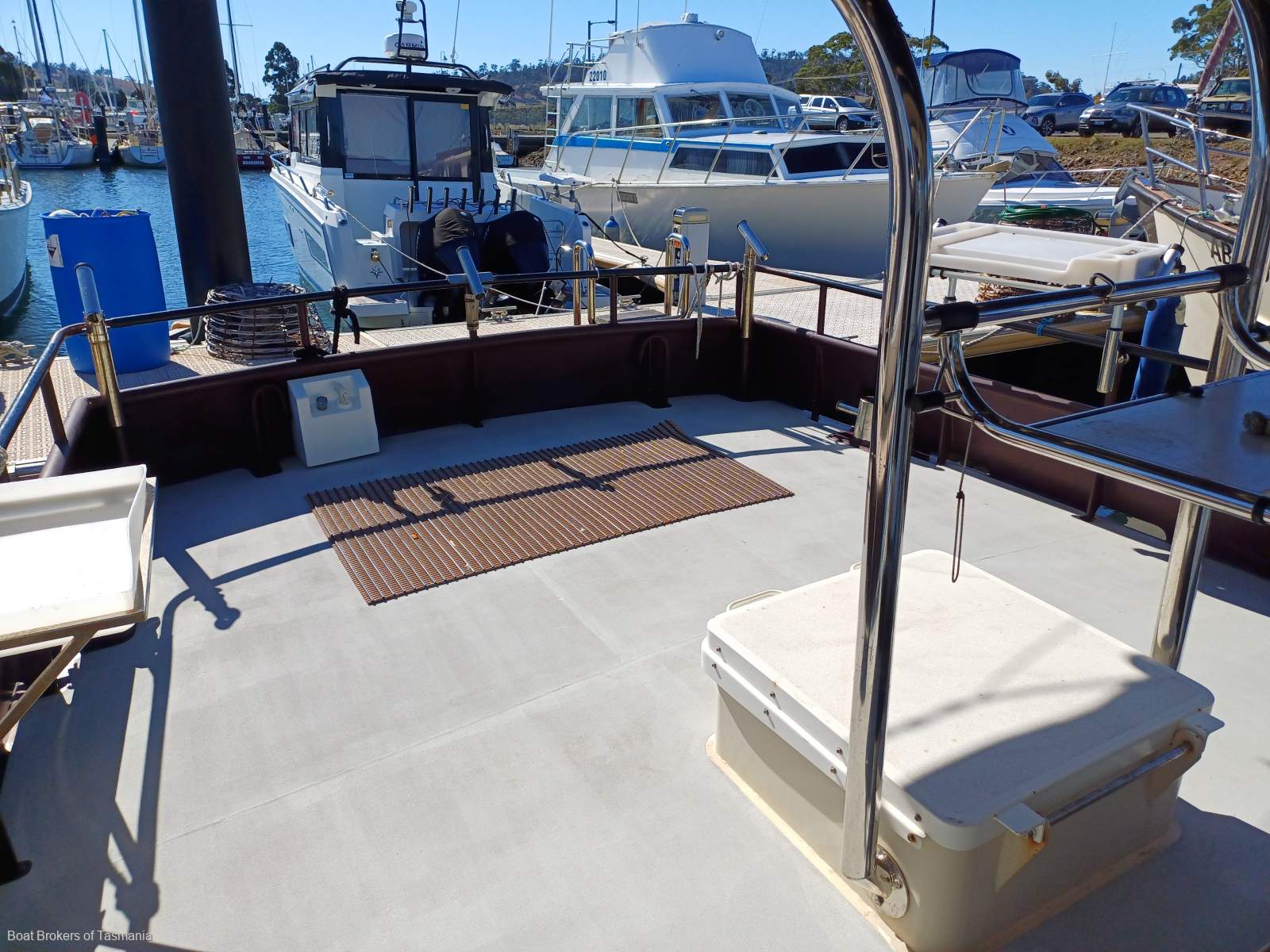 BOJARA Custom steel trawler style coastal cruiser Boat Brokers of Tasmania