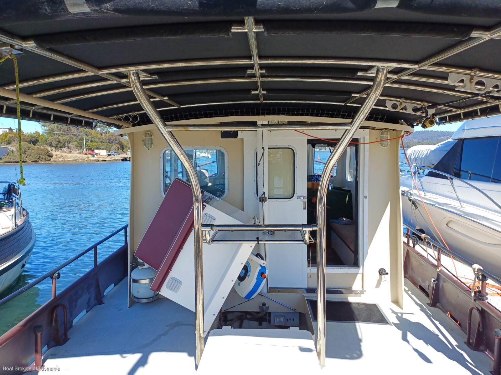 BOJARA Custom steel trawler style coastal cruiser Boat Brokers of Tasmania