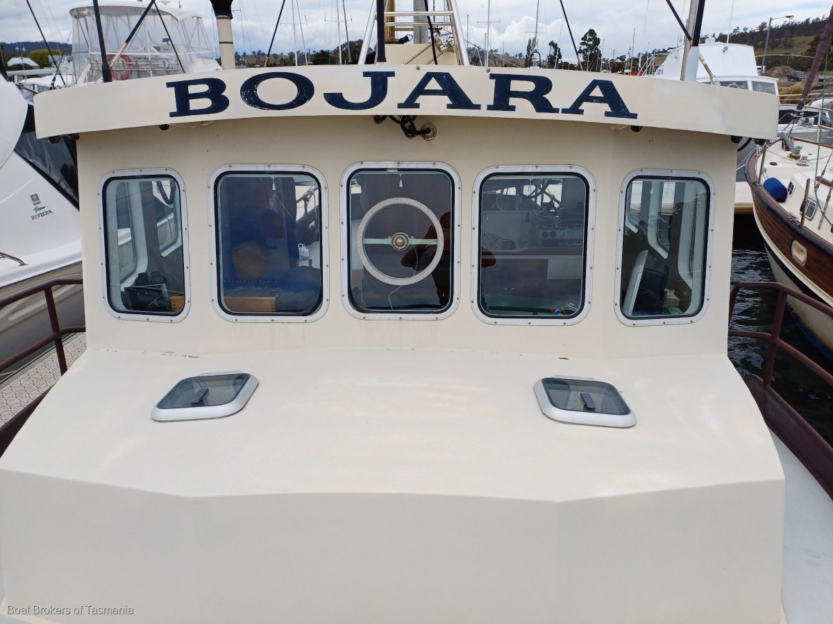 BOJARA Custom steel trawler style coastal cruiser Boat Brokers of Tasmania