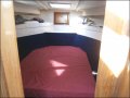 Fairline Corniche 31 Flybridge Cruiser:Double bed in fore cabin