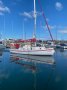 Laurent Giles Wanderer 30 Series 2 Launched in Auckland, New Zealand in 1958:REFLECTIONS AS SCARLET LEAVES HER BERTH SYC marina 2023