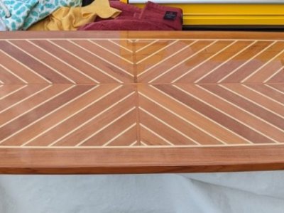 Solid wood marine table