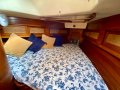 Bristol 38.8 -Adorable Bluewater Cruiser with Centreboard:Fully extended forward berth (double) with side cabinets