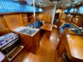 Bristol 38.8 -Adorable Bluewater Cruiser with Centreboard:Well lit interior with dual white/blue LED overhead lighting