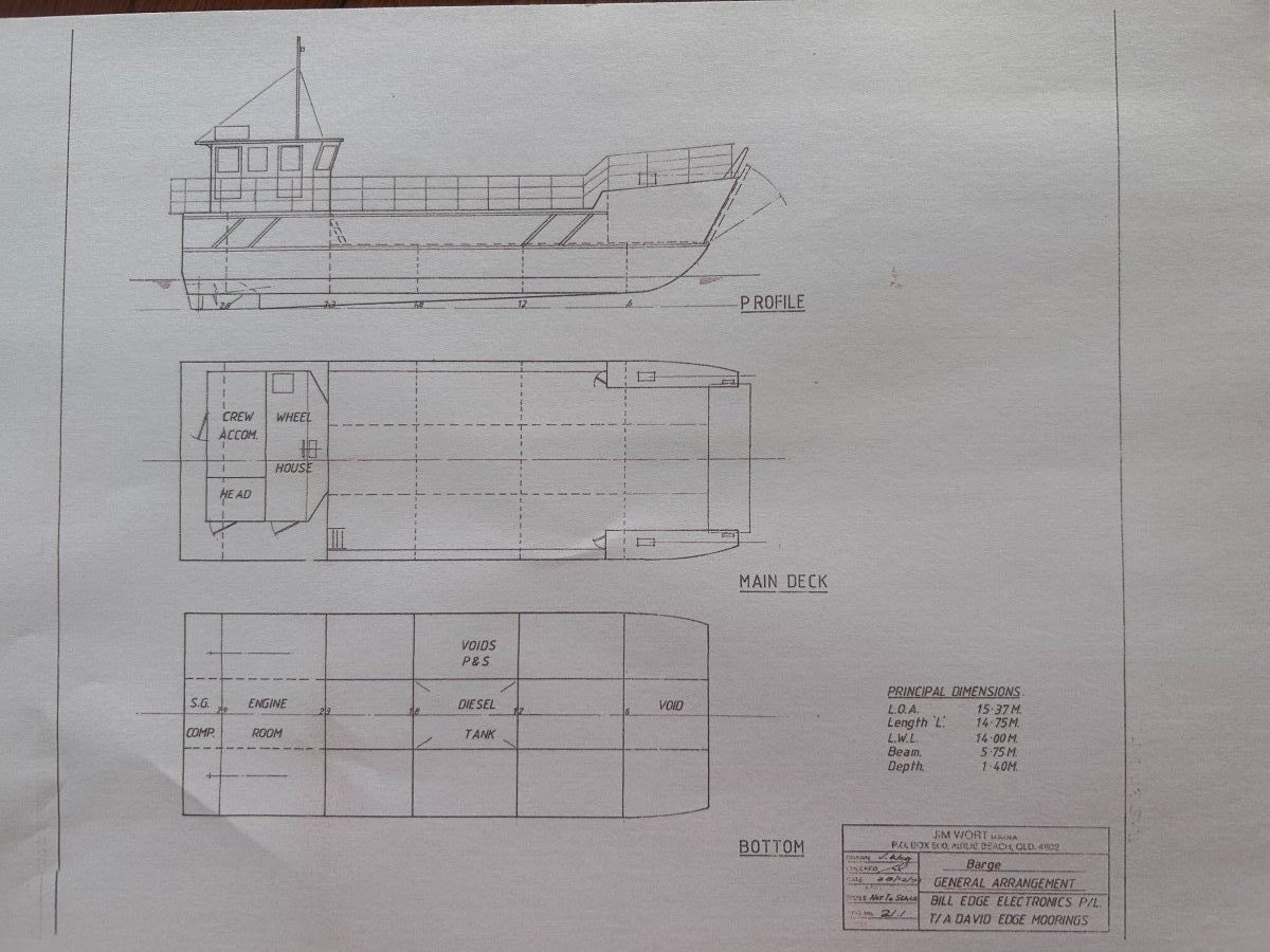 Roll on / Roll off Landing Barge:General Arrangement