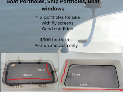 Boat Portholes, Boat windows, Ship Portholes x 4