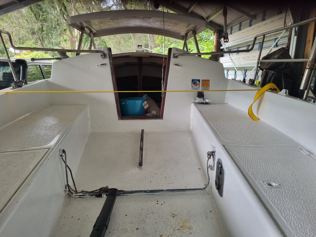 Careel 22 On registered trailer and ready to sail