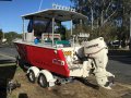 5.9m Fiberglass Fishing Vessel on Tandem Trailer