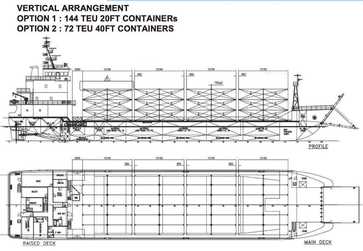 80m LCT Container Vessel