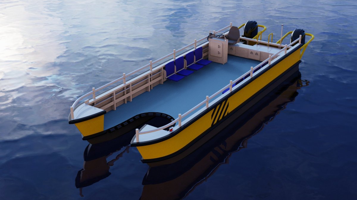 Sabrecraft Marine WCP8500 - 8.50 Meter Catamaran Pile/Pylon Work Boat