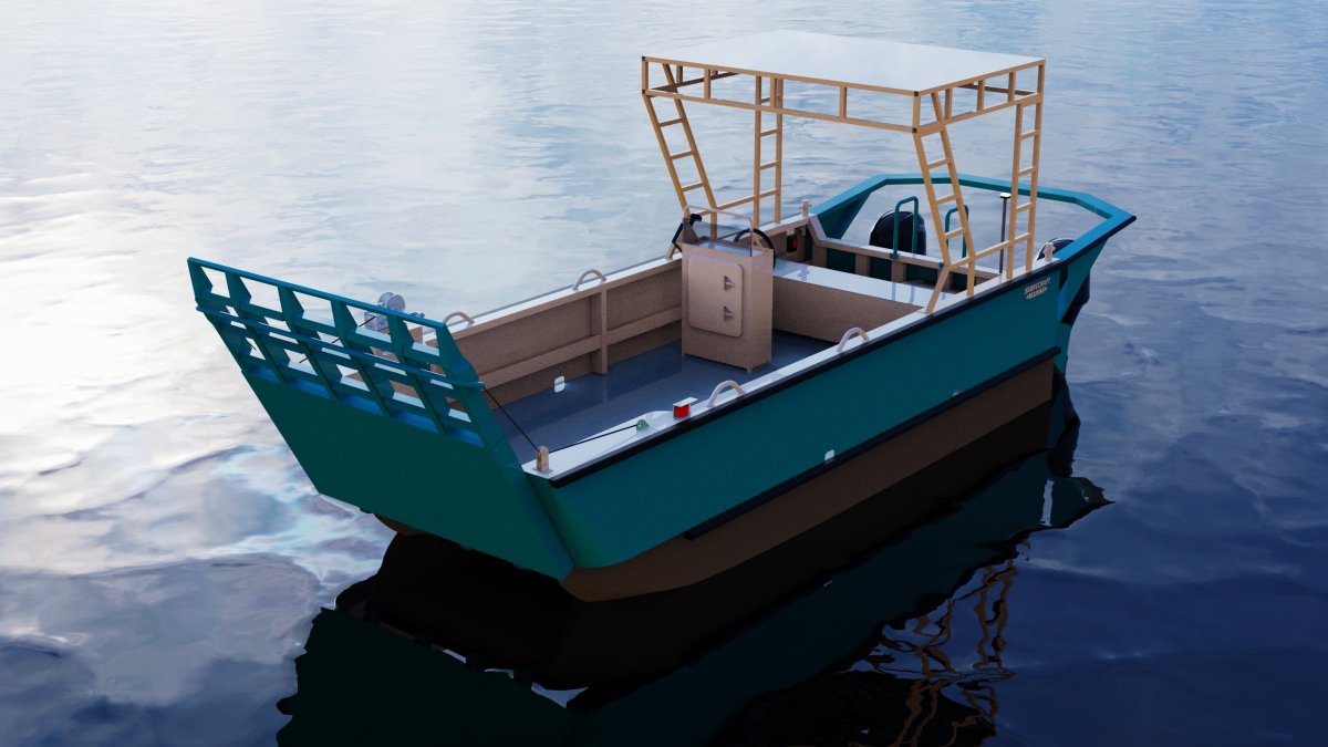 Sabrecraft Marine WBCR5900 - 5.9 m Catamaran Work Boat with Ramp