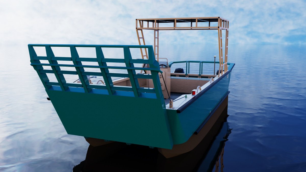 Sabrecraft Marine WBCR5900 - 5.9 m Catamaran Work Boat with Ramp