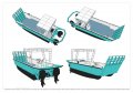 Sabrecraft Marine WBCR5900 - 5.9 m Catamaran Work Boat with Ramp