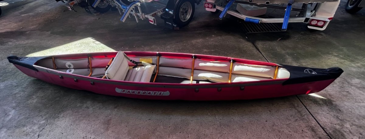 Used Pak boat Saco singe person folding canoe (as new)