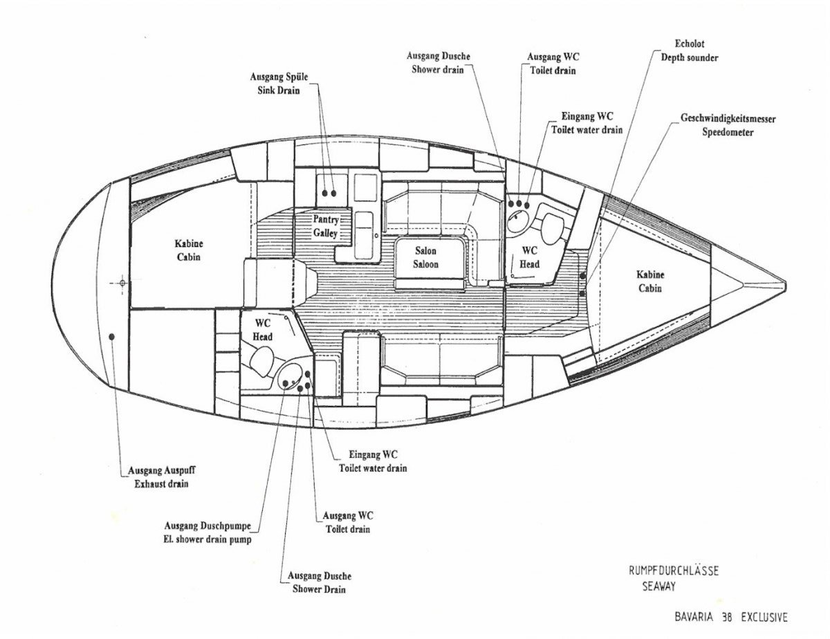 Bavaria 38 Exclusive Ocean Aft Cockpit:Layout Plan