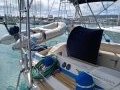 Bavaria 38 Exclusive Ocean Aft Cockpit:Helm cover and tender view