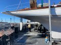 William Fife Classic Sloop Bermudan sail rig:rudder, prop and keel