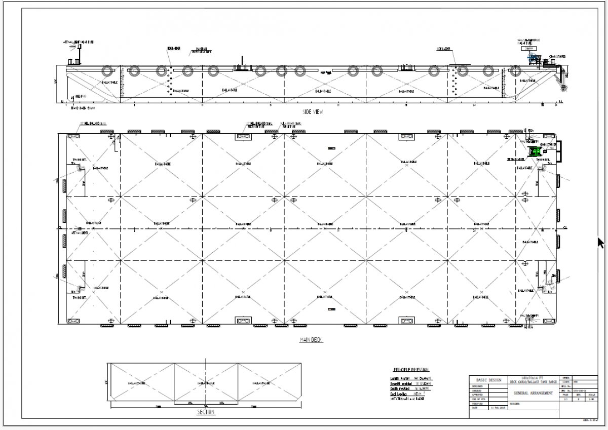 New Build 180ft Cargo Construction Barge
