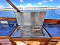 Ward 38 Cabin Cruiser " Twin Helm and Twin Diesel shaft ":Flip up countertop to Sink