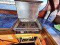 Ward 38 Cabin Cruiser " Twin Helm and Twin Diesel shaft ":flip up counter top to stove