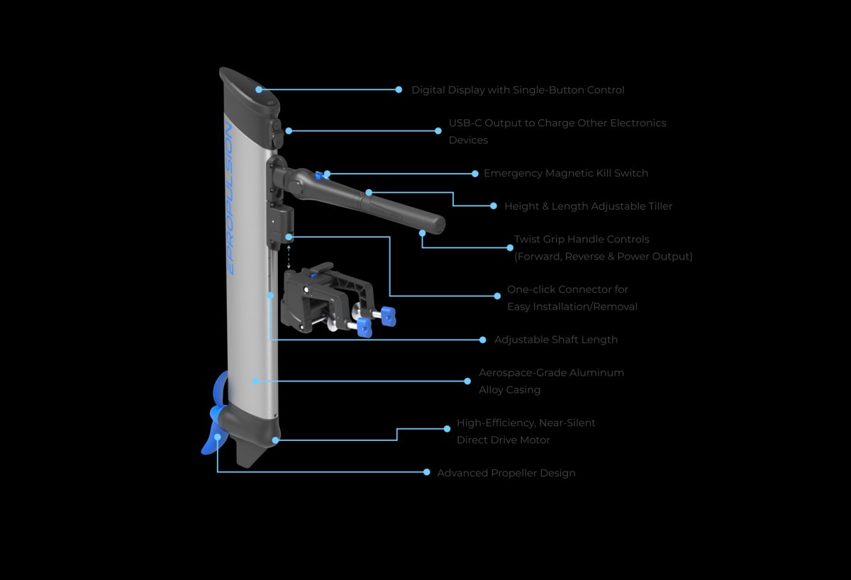 EPropulsion eLite Electric Outboard Motor 500W