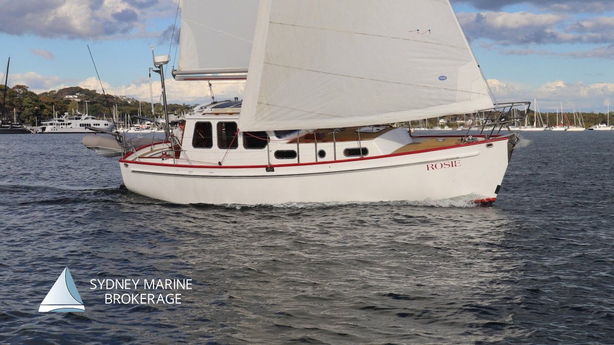 Adams 31 Pilothouse Cruising Yacht Huon Pine 'Rosie':1 Sydney Marine Brokerage Huon Pine Adams Pilot House For Sale