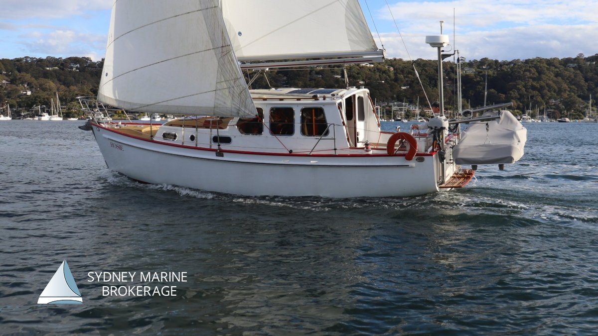 Adams 31 Pilothouse Cruising Yacht Huon Pine 'Rosie':2 Sydney Marine Brokerage Huon Pine Adams Pilot House For Sale