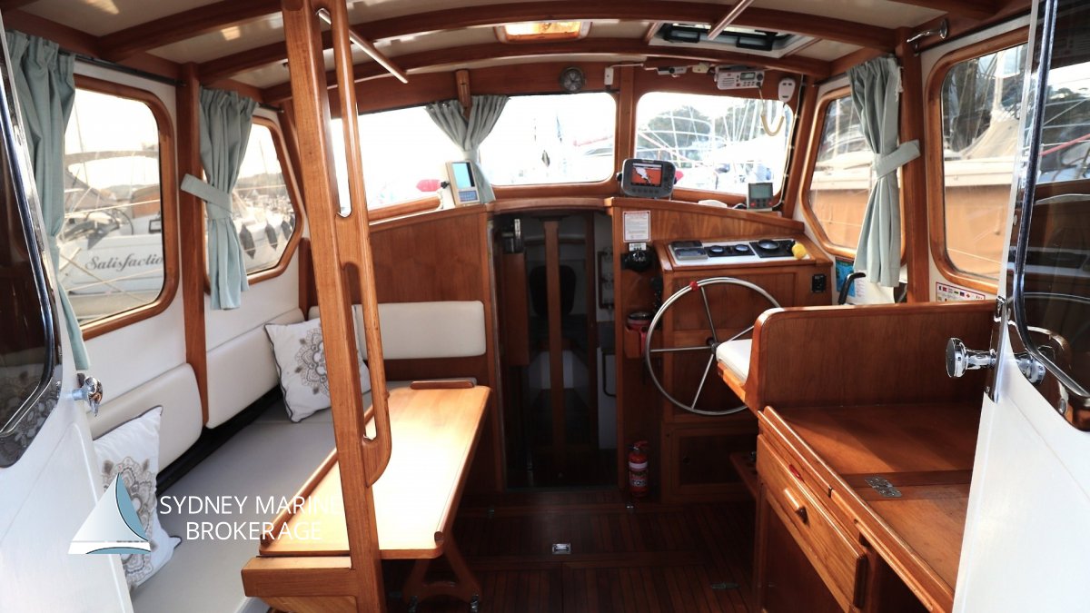 Adams 31 Pilothouse Cruising Yacht Huon Pine 'Rosie':3 Sydney Marine Brokerage Huon Pine Adams Pilot House For Sale