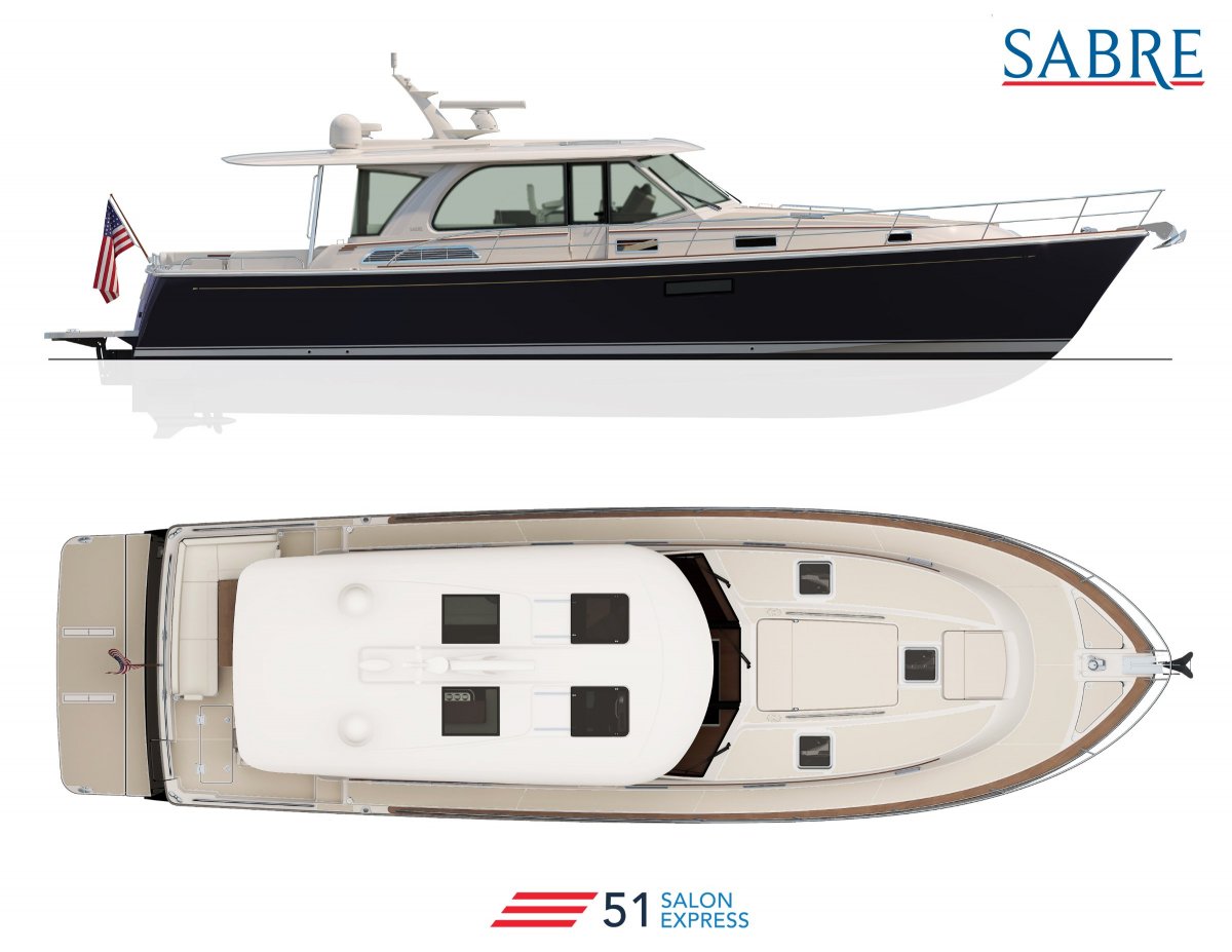 Sabre Motor Yachts 51 Salon Express Maine USA Built