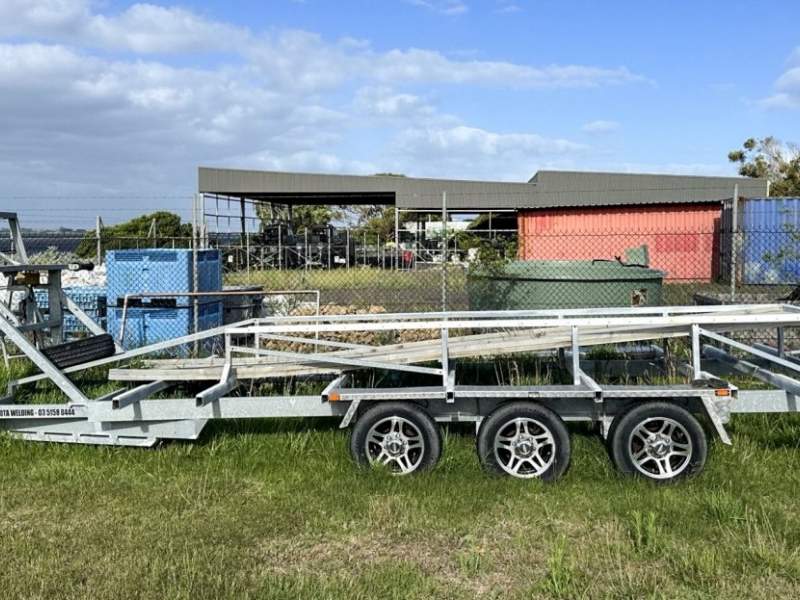 Kevlacat Galvanised Steel Tri-axle Catamaran Trailer