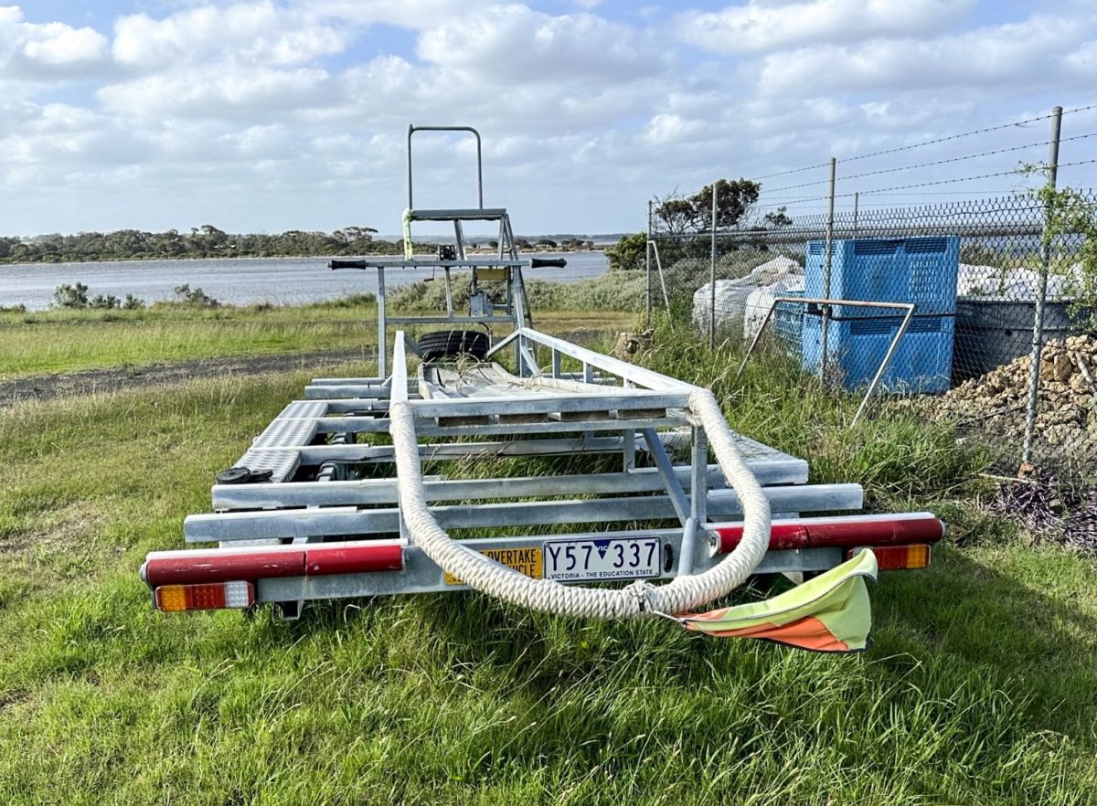 Kevlacat Galvanised Steel Tri-axle Catamaran Trailer