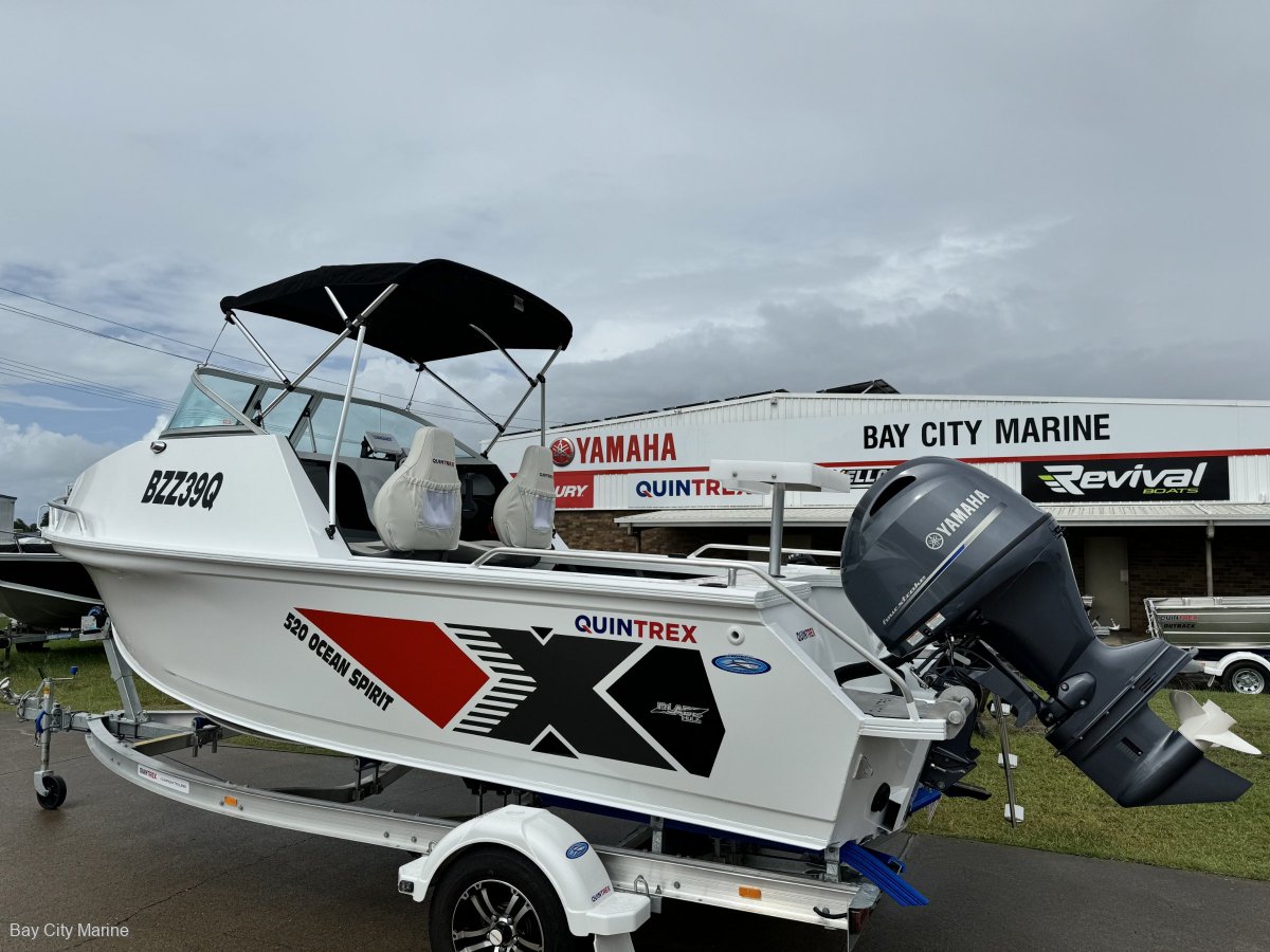 New Quintrex 520 Ocean Spirit Mercury 75hp 2.1L EFI Alloy I-Beam Trailer
