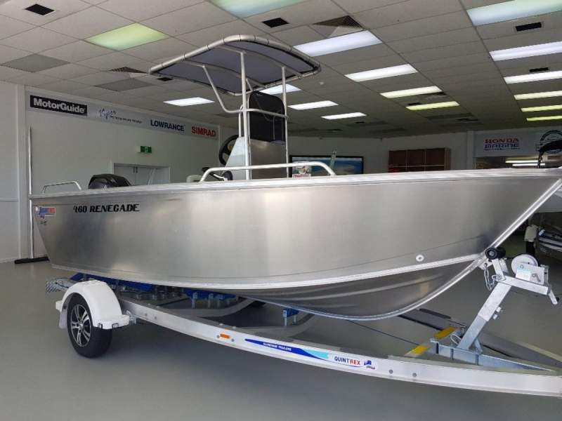 Quintrex 460 Renegade Bay City Marine Custom Centre Console Mercury 60hp